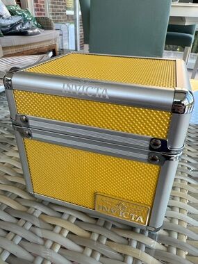Invicta Yellow Watch or Jewelry Train Case NEW